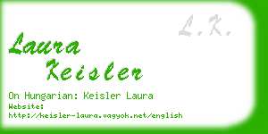 laura keisler business card